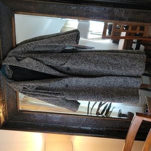 Wool and Leather Trench Coat